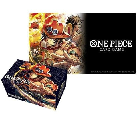 One Piece Card Game Playmat And Storage Box Set -Portgas.D.Ace