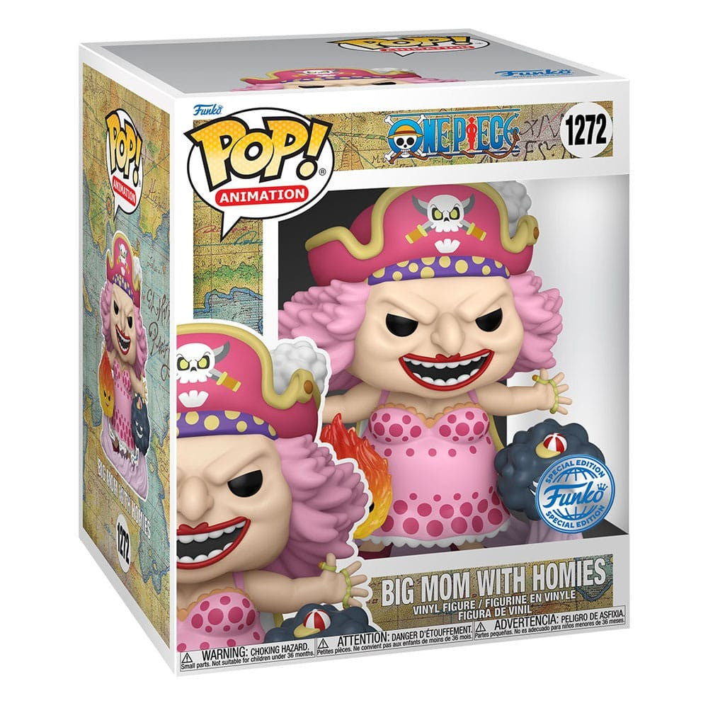 One Piece Super Sized Pop! Animation Vinyl Figure Big Mom W/Homies 15 Cm