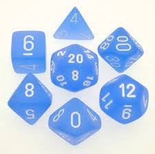 Set Di Dadi Frosted Blue/Bianco