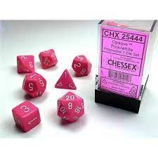 Set Di Dadi Opachi Rosa/Bianco