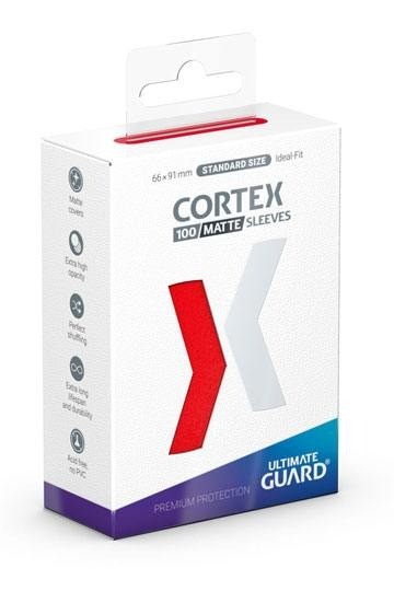 Ultimate Guard Cortex Sleeves Matte Standard Size Red (100)