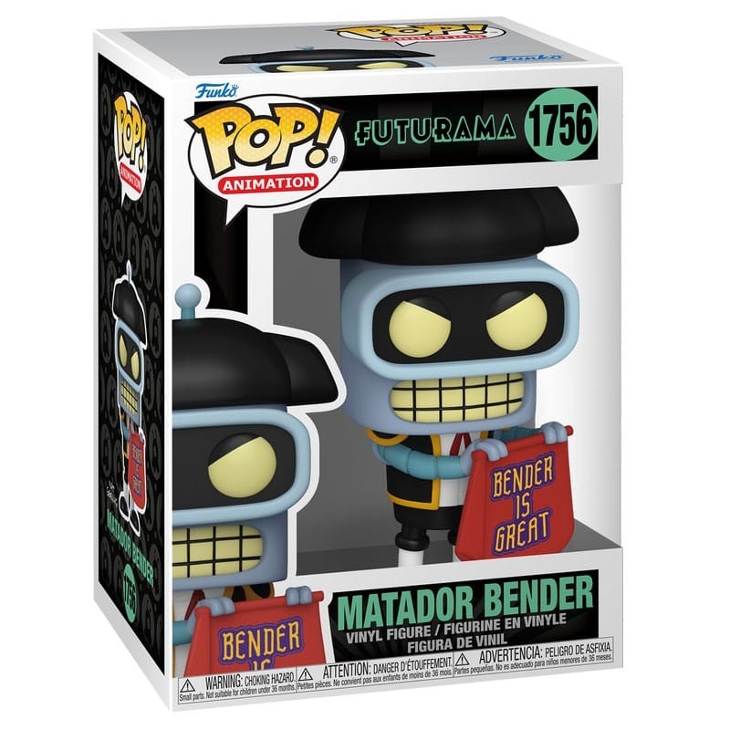 Futurama Pop! Animation Vinyl Figure Bender (Matador) 9 cm 1756