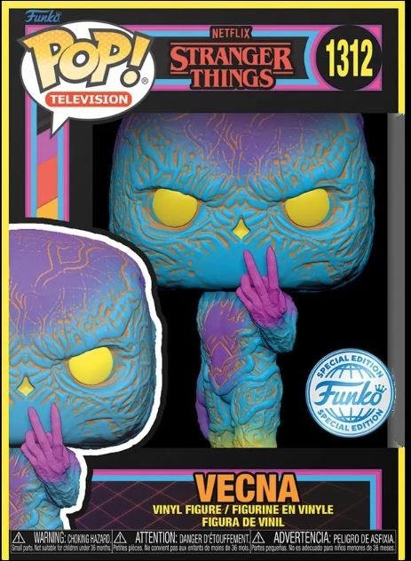 Stranger Things POP! TV Vinyl Figuren Vecna BLKLT 1312