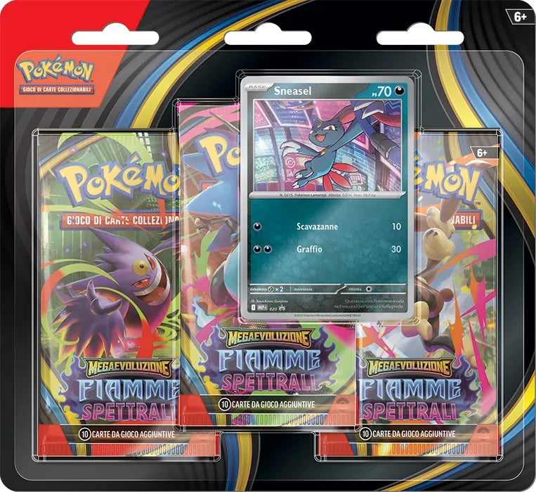 Pokemon Megaevoluzione - Fiamme Spettrali 3 pack blister (IT) - Sneasel
