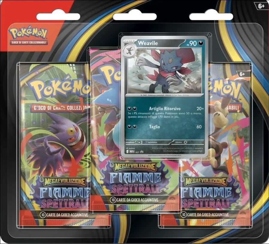 Pokemon Megaevoluzione - Fiamme Spettrali 3 pack blister (IT) - Weavile
