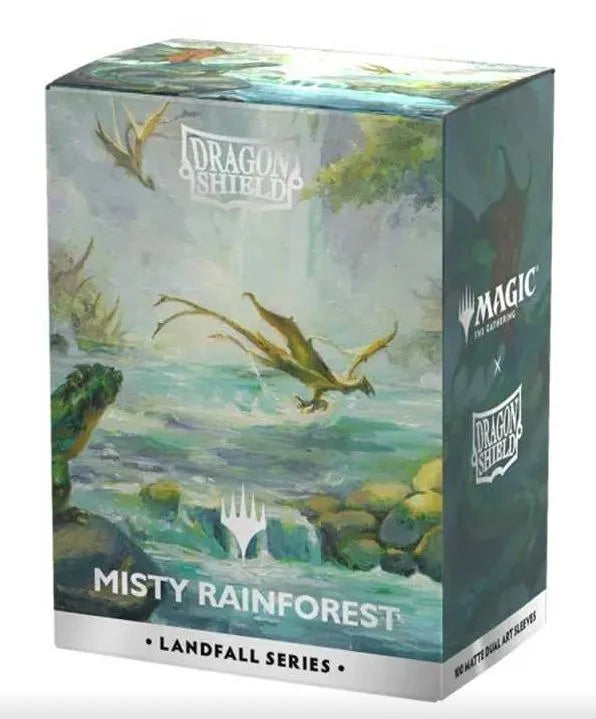 Dragon Shield - 100 Standard Matte Dual Art Sleeves Landfall Series: Misty Rainforest