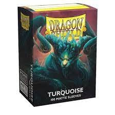 At - 11055 Dragon Shield Standard Sleeves - Matte Turquoise Atebeck (100 Sleeves)