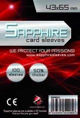 Deck Protector Sapphire Sleeves - Red 43X65 Mm