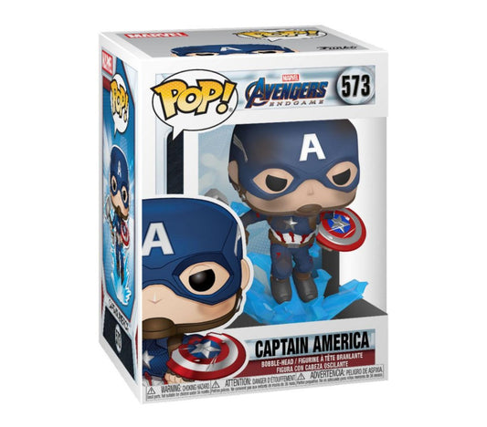 Funko Pop - Avengers: Endgame Pop! Movies Vinyl Figure Captain America W/Broken Shield & Mjölnir 573