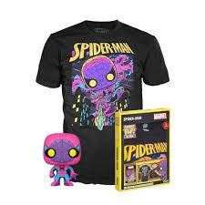 Funko Tee+Pop  - Pocket Spiderman Blacklight Tg. L