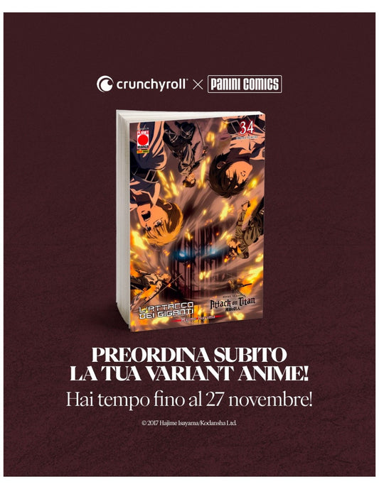 L`Attacco Dei Giganti 34 Variant Anime