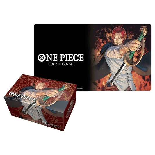 One Piece Card Game Playmat And Storage Box Set -Shanks