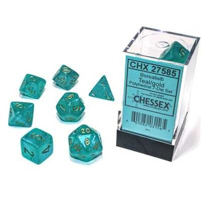 Set di Dadi Luminary Teal/gold