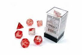 Set Di Dadi Nebula Red/Silver