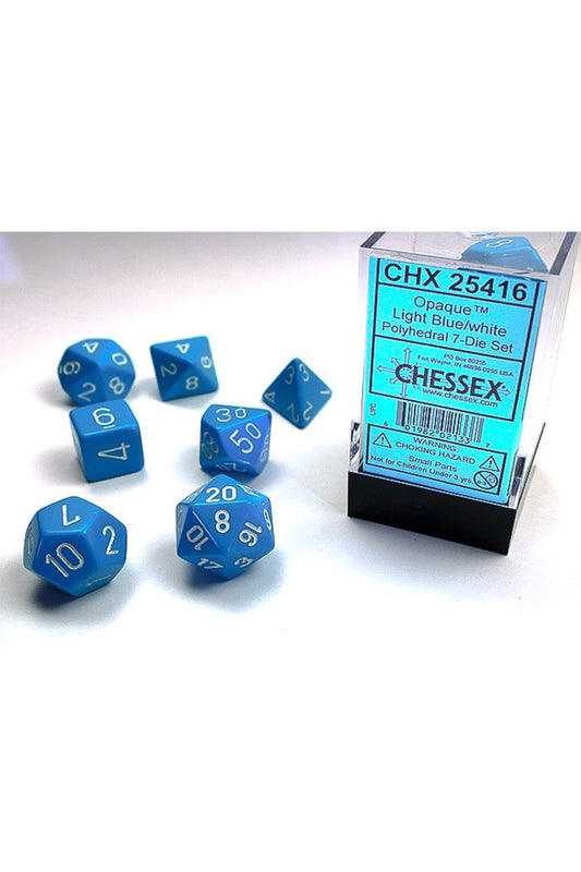 Set Di Dadi Opachi Azzurro 25416