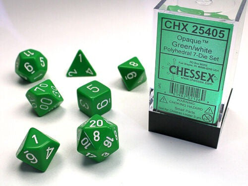 Set Di Dadi Opachi Verde 25405