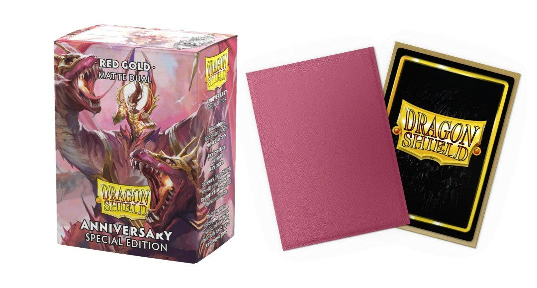 Dragon Shield Dual Matte Sleeves - Special Edition - Red/Gold (100 Sleeves)