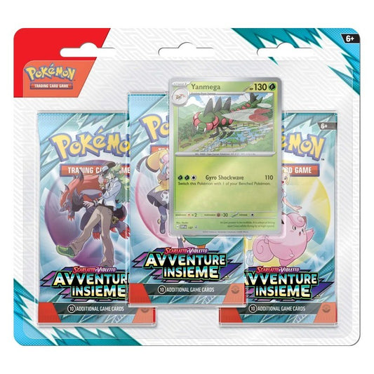 Pokemon SV9 Scarlatto e Violetto Avventure Insieme 3 Pack blister Ita