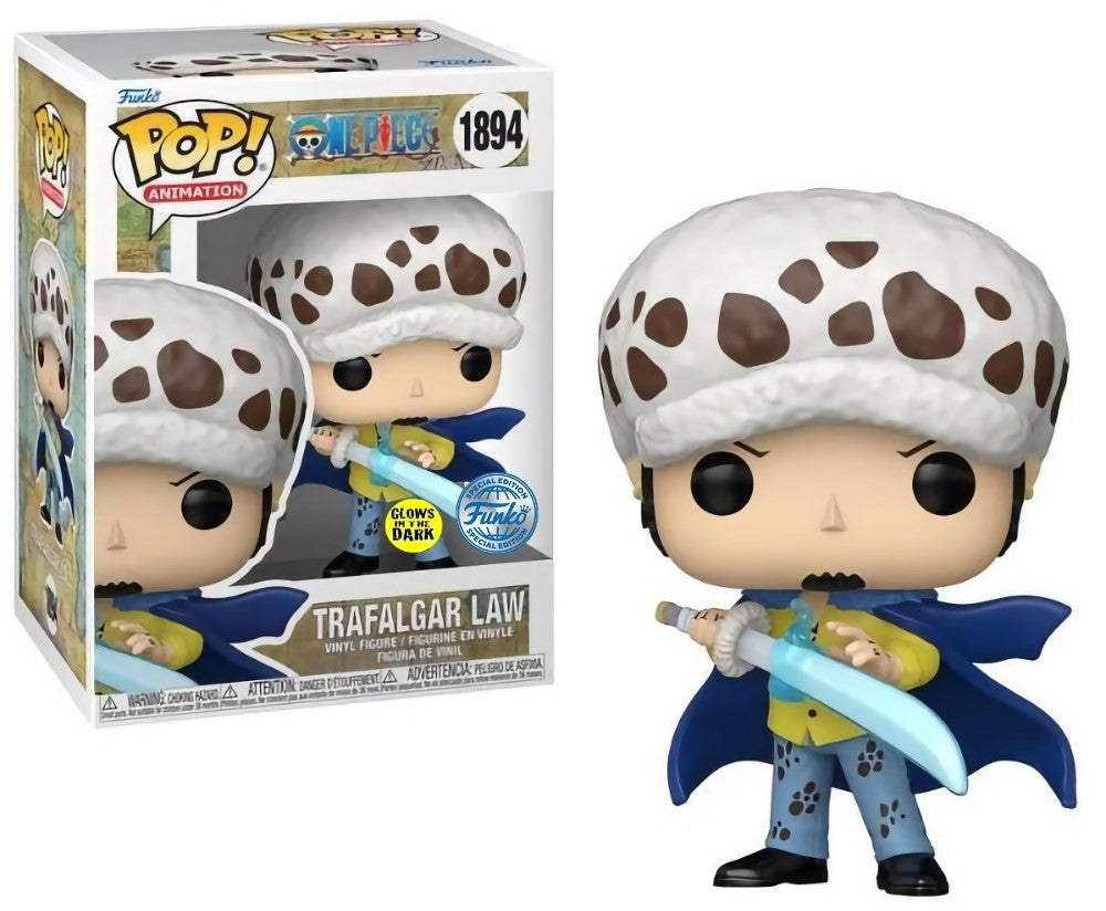 FUNKO POP One Piece - 1894 Law With Blue Anesthesia (Glow In The Dark) (Exclusive) 9  cm