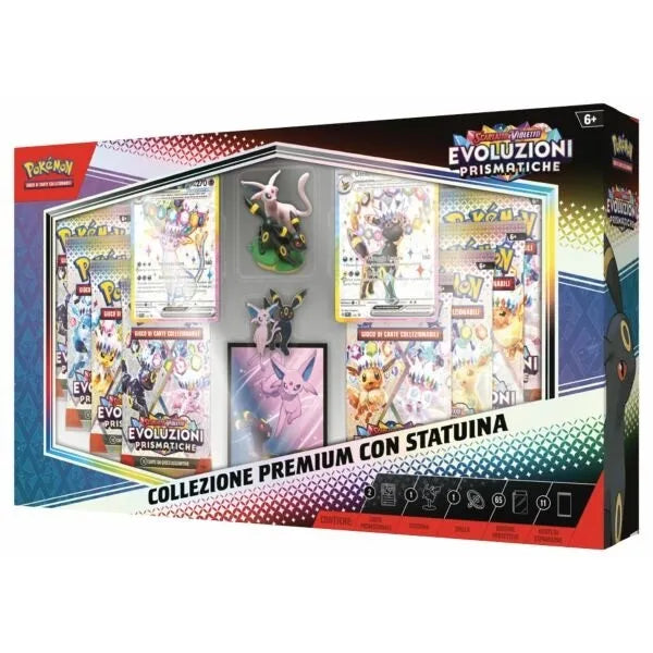 Pokémon Scarlatto & Violetto Evoluzione Prismatica - SV8.5 Collezione Premium con Statuina  Italiano