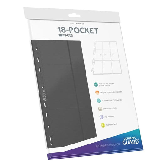 Ultimate Guard 18-Pocket Pages Side-Loading  (10) - Grey