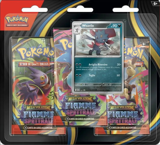 Pokemon Megaevoluzione - Fiamme Spettrali 3 pack blister (IT) - Weavile