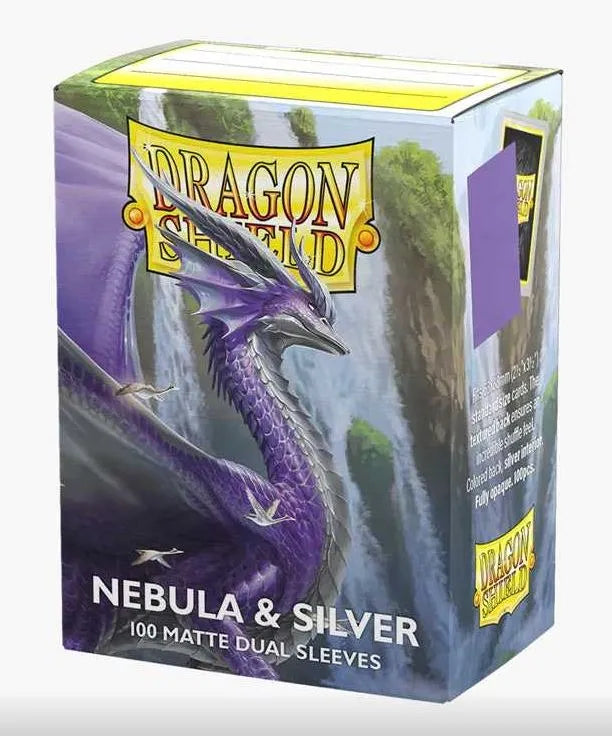 AT-15075 Dragon Shield Dual Matte Sleeves - Nebula & Silver (100 Sleeves)