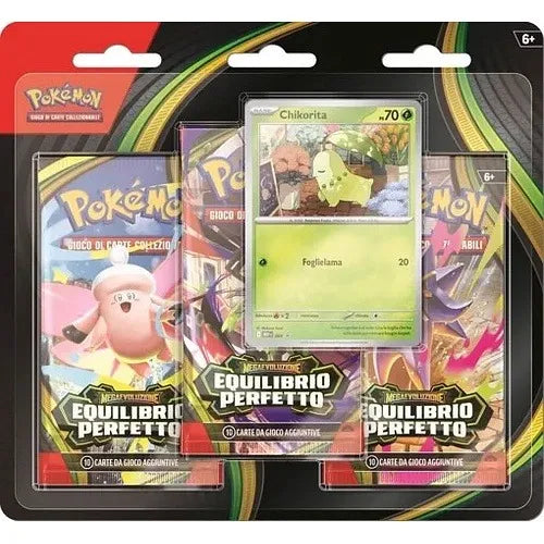 Pokémon M3 3 Pack Blister dell’espansione Megaevoluzione Equilibrio perfetto Ita