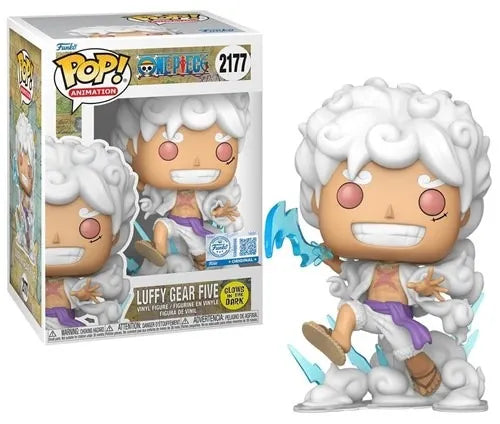 FUNKO POP Animation: One Piece - 2177 Gear 5 Luffy (Glows in The Dark) (Exclusive) 9cm