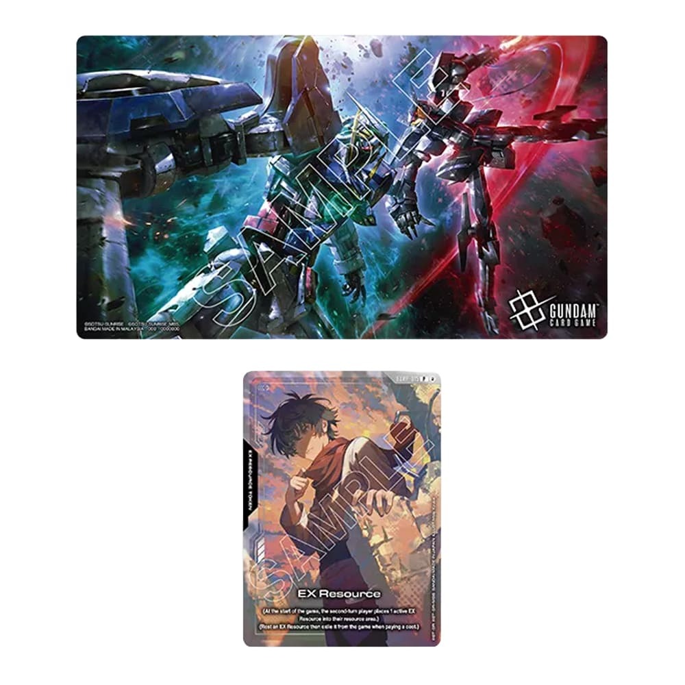 Gundam Card Game Playmat and Card Set Mobile Suit Gundam 00
